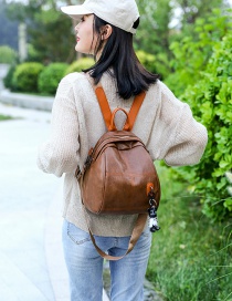Fashion Brown Bear Pendant Backpack