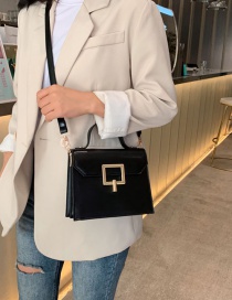 Fashion Black Square Buckle Shoulder Shoulder Bag