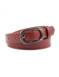 Fashion Red Brown Pin Buckle Belt