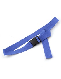 Fashion Blue Canvas Automatic Smooth Buckle Belt