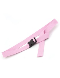 Fashion Pink Canvas Automatic Smooth Buckle Belt