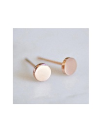 Fashion Rose Gold Stainless Steel Geometric Gold-plated Earrings