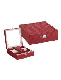 Fashion Jujube Red Multifunctional Wooden Jewellery Box