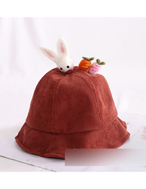 Fashion Bunny - Caramel Cartoon Animal Corduroy Baby Fisherman Hat