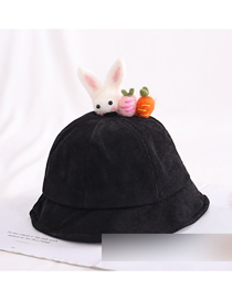 Fashion Bunny - Black Cartoon Animal Corduroy Baby Fisherman Hat