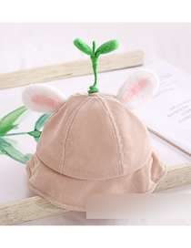 Fashion Bean Sprouts - Beige Cartoon Animal Corduroy Baby Fisherman Hat