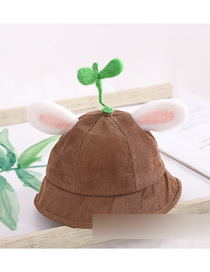 Fashion Bean Sprouts - Brown Cartoon Animal Corduroy Baby Fisherman Hat