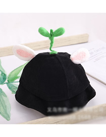 Fashion Bean Sprouts - Black Cartoon Animal Corduroy Baby Fisherman Hat