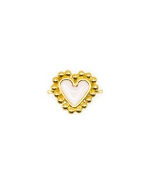 Fashion Golden White Love Opening Drip Ring