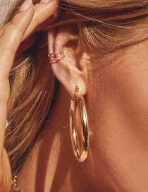 Fashion Gold Big Circle Earrings