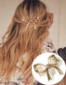 Fashion Gold Gold-plated Flower Hair Clip