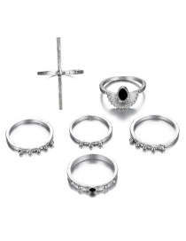 Fashion Silver Gold-plated Ring Set
