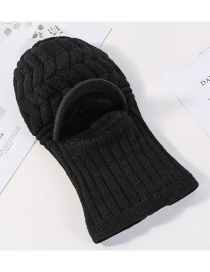 Fashion Black Hat Scarf One Wool Cap