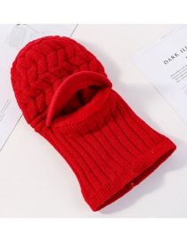 Fashion Red Hat Scarf One Wool Cap