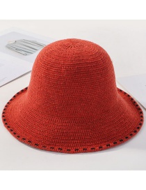 Fashion Orange Knit Lace Fisherman Hat