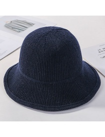 Fashion Navy Knitted Wool Fisherman Hat