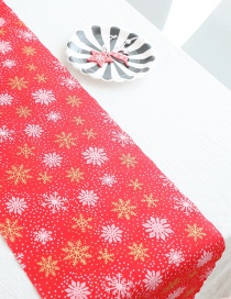Fashion C Christmas Snowflakes Christmas Cotton And Linen Printed Table Flag