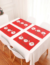 Fashion New Table Mat For The Elderly 1 Piece Of Christmas Embroidery Placemat