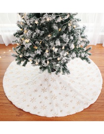 Fashion 122cm Silver Sequins Embroidered Tree Skirt Plush Sequins Embroidered Christmas Tree Skirt