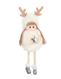 Fashion White Plush Five-star Angel Pendant Plush Angel Doll Doll Christmas Tree Pendant