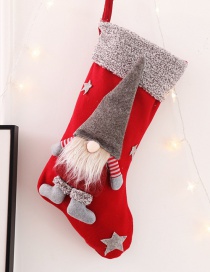 Fashion H Red Paragraph No Face Doll Christmas Stockings Three-dimensional Faceless Doll Christmas Stockings
