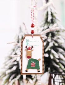 Fashion Elk Wood Sign Pendant Christmas Tree Pendant