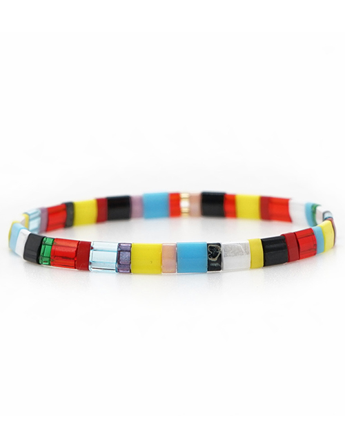 Fashion Color Square Rice Beads Beaded Bracelet