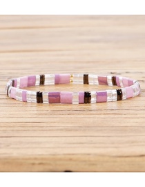 Fashion Purple Square Rice Beads Beaded Bracelet