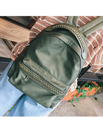 Fashion Green Chain Backpack