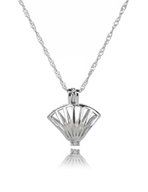 Fashion Shell Pearl Openwork Oyster Cage Necklace