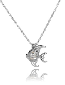 Fashion Goldfish Pearl Openwork Oyster Cage Necklace