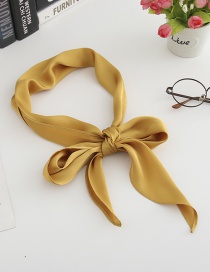 Fashion Ginger Yellow Simulation Silk Ribbon Long Silk Scarf