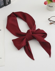 Fashion Red Wine Simulation Silk Ribbon Long Silk Scarf