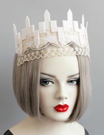 Fashion White Lace Crown
