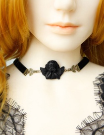 Fashion Black Angel Necklace