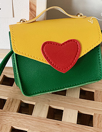 Fashion Yellow Contrast Love Portable Messenger Bag