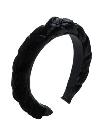 Fashion Black Pure Color Velvet Tweezers Headband