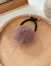 Fashion Bean Sand Purple Imitation Rabbit Hair Ring