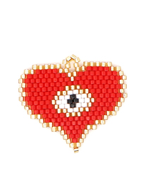 Fashion Red Love Eyes Rice Beads Knitting Accessories