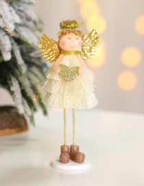 Fashion Golden Heart Angel Christmas Ornaments