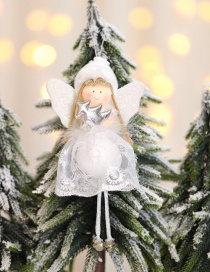Fashion White Christmas Tree Angel Lace Doll Christmas Tree Pendant