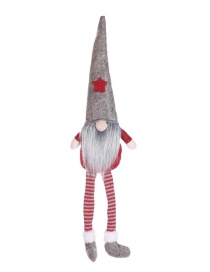 Fashion Gray Hat Section No Face Doll Long Leg Doll Christmas Tree Pendant