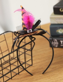 Fashion Rose Feather Head Buckle Halloween Witch Hat
