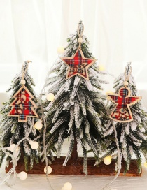 Fashion Angel Tree B Series Set Of 3 Wooden Angel Round Pentacle Christmas Tree Hollow Pendant