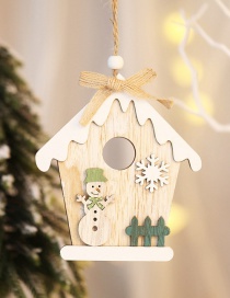 Fashion Snowman Room Pendant Painted Wooden Christmas Tree Pendant