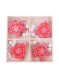 Fashion Christmas Five-pointed Star Tree In A Box Of 12 Painted Christmas Pendant