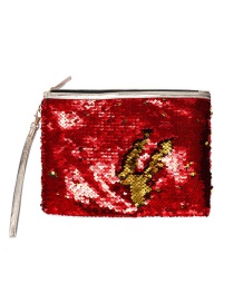 Fashion Red + Gold Mermaid Sequin Bag