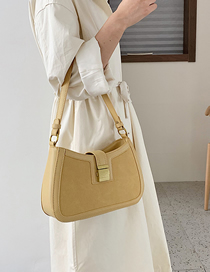 Fashion Yellow Scrub Hand-locked Shoulder Bag