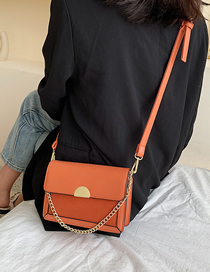 Fashion Orange Chain Crossbody Shoulder Bag
