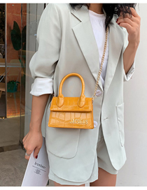 Fashion Yellow Stone Pattern Shoulder Bag Shoulder Bag